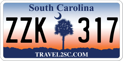 SC license plate ZZK317