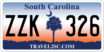 SC license plate ZZK326