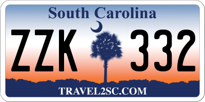 SC license plate ZZK332