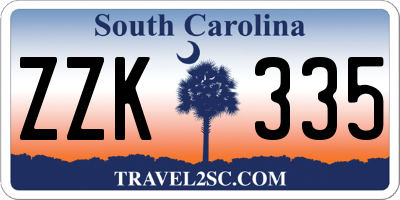 SC license plate ZZK335