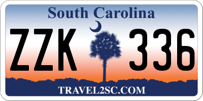SC license plate ZZK336