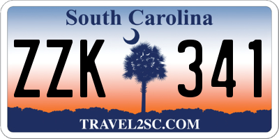 SC license plate ZZK341