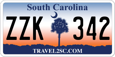 SC license plate ZZK342