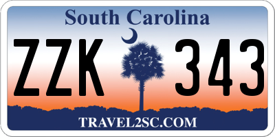 SC license plate ZZK343