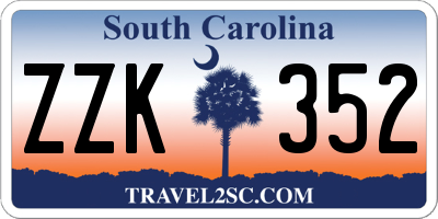 SC license plate ZZK352