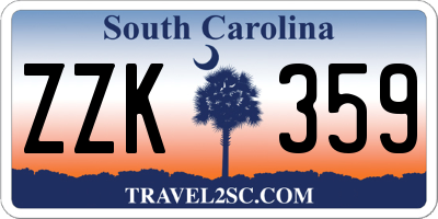 SC license plate ZZK359