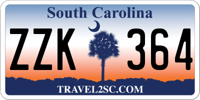 SC license plate ZZK364