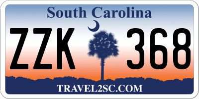 SC license plate ZZK368