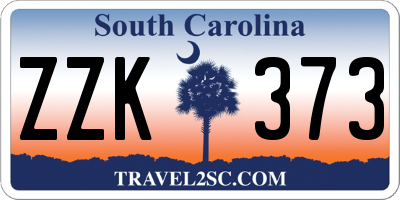 SC license plate ZZK373