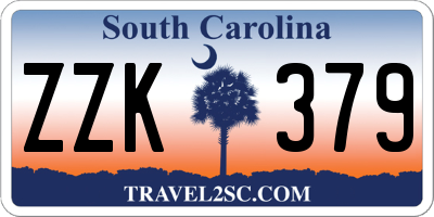 SC license plate ZZK379