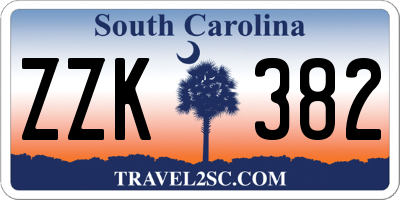 SC license plate ZZK382