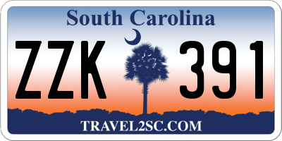 SC license plate ZZK391
