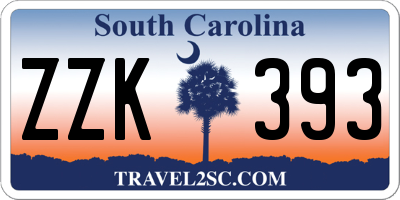 SC license plate ZZK393