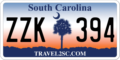 SC license plate ZZK394