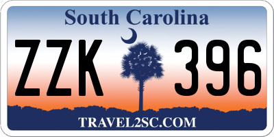 SC license plate ZZK396