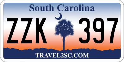SC license plate ZZK397