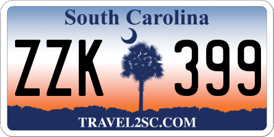 SC license plate ZZK399