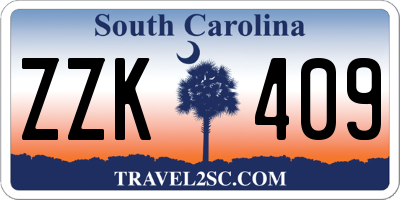 SC license plate ZZK409