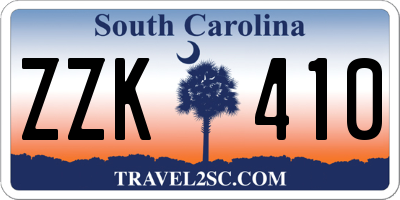 SC license plate ZZK410