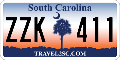 SC license plate ZZK411