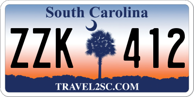 SC license plate ZZK412