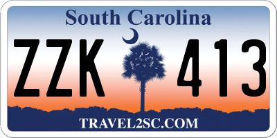 SC license plate ZZK413