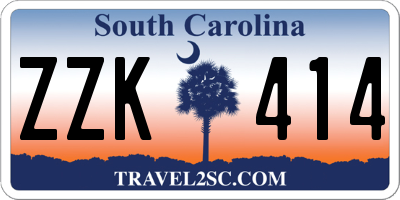 SC license plate ZZK414