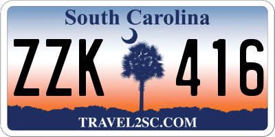 SC license plate ZZK416