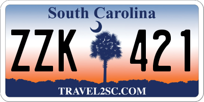 SC license plate ZZK421