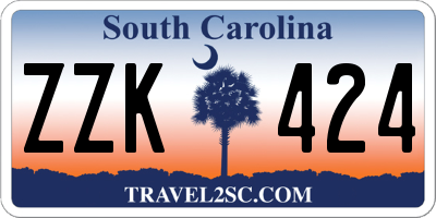 SC license plate ZZK424