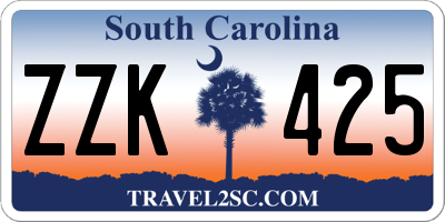SC license plate ZZK425