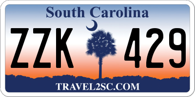 SC license plate ZZK429