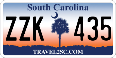 SC license plate ZZK435