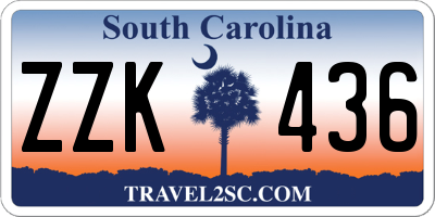 SC license plate ZZK436