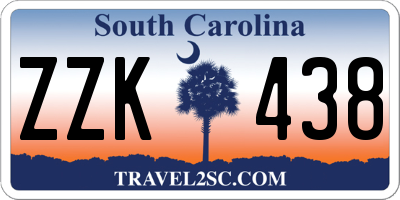 SC license plate ZZK438