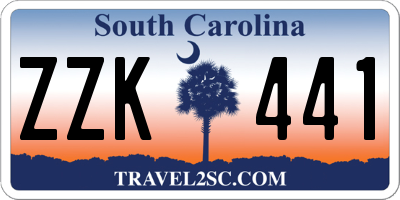 SC license plate ZZK441