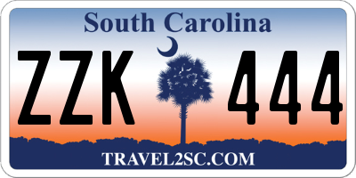 SC license plate ZZK444