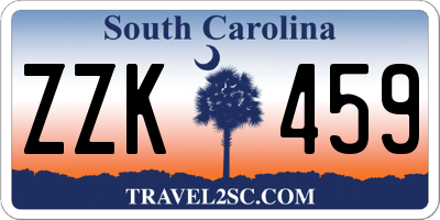 SC license plate ZZK459