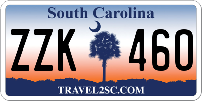 SC license plate ZZK460