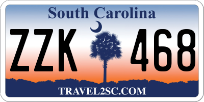 SC license plate ZZK468