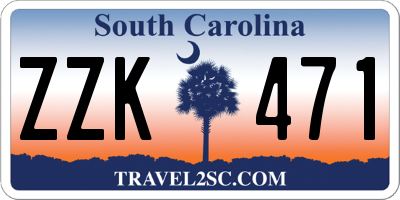 SC license plate ZZK471
