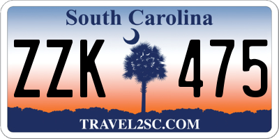 SC license plate ZZK475