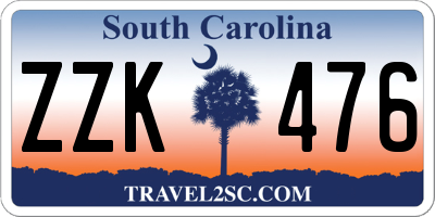 SC license plate ZZK476