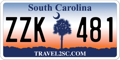 SC license plate ZZK481