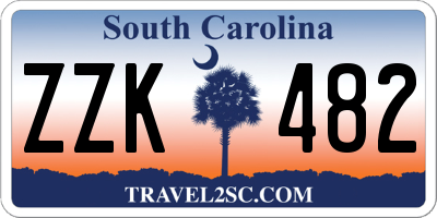 SC license plate ZZK482