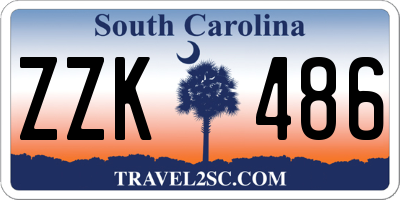 SC license plate ZZK486