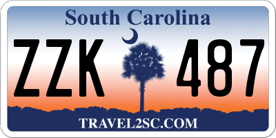 SC license plate ZZK487