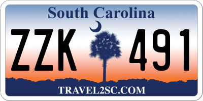 SC license plate ZZK491