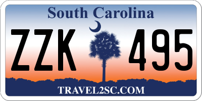 SC license plate ZZK495