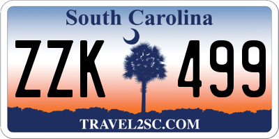 SC license plate ZZK499